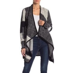 Lucky Brand Check Waterfall Cardigan
